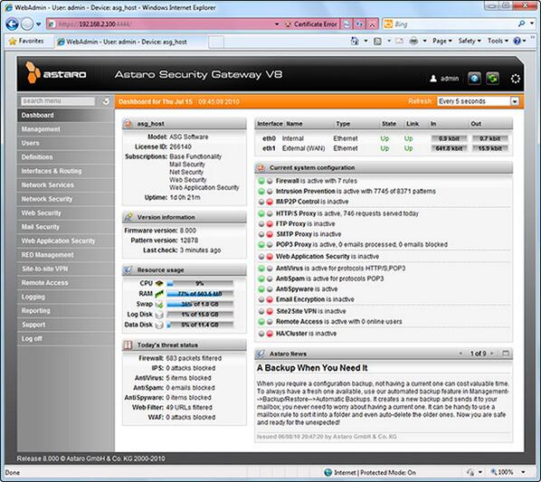 Flyteccomputer's tweet image. #securitygateway. Astaro Security Gateway Version 8 Home Edition - Astaro Security ...