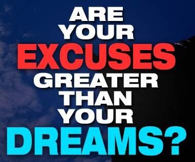 DeVonFranklin's tweet photo. Do not allow excuses to triumph over your dreams. Excuses aren't part of victories and cannot be apart of your story! http://t.co/B0BirytBpI