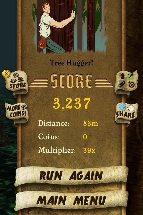 jlwitkowski's tweet image. I got 3,237 points while escaping from demon monkeys. Beat that! bit.ly/TempleRunGame #TempleRun