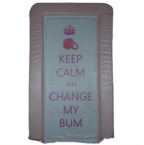 KEEP CALM & CHANGE MY BUM SOFT PADDED DELUXE BABY CHANGING MAT WATER PROOF MAT 