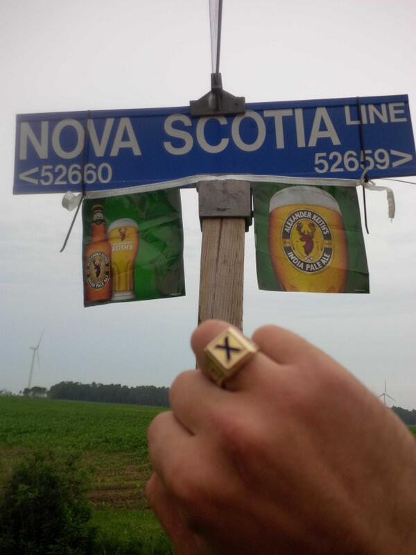 Dustyzam's tweet photo. A necessary addition to an Ontario backroad sign, some serious good times were had out there  #sociables http://t.co/2mexdBTgyi