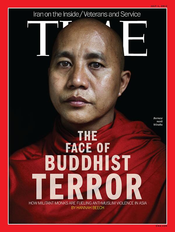 adamjdean's tweet photo. AP: Myanmar bans this week's issue of TIME with (my) photo of Wirathu on the cover: http://t.co/u57wgORW2Y + cover http://t.co/3gDFhGBJhB