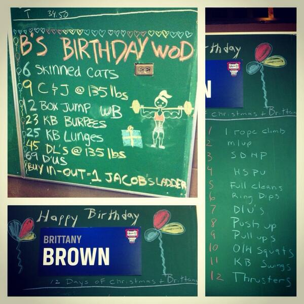 bbrownbb's tweet photo. Birthday WODs! Thanks for a great day @CFSouthSurrey http://t.co/H9UzdakOlo