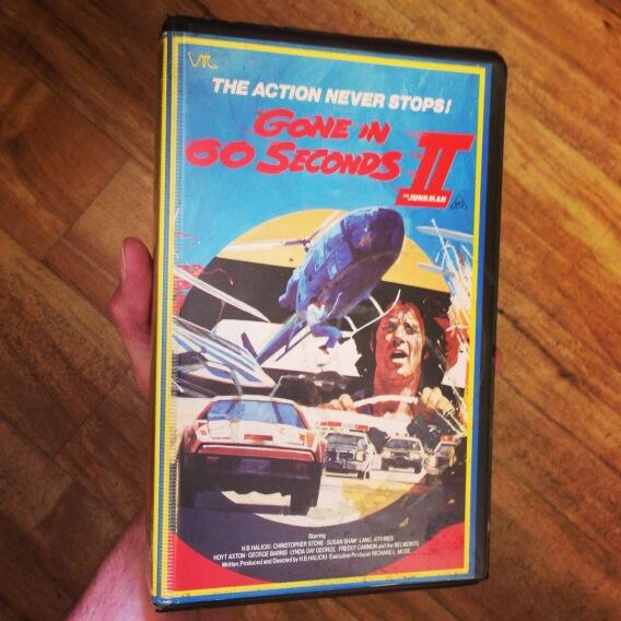GONE IN 60 SECONDS II, on the VTC label. #tapedelivery