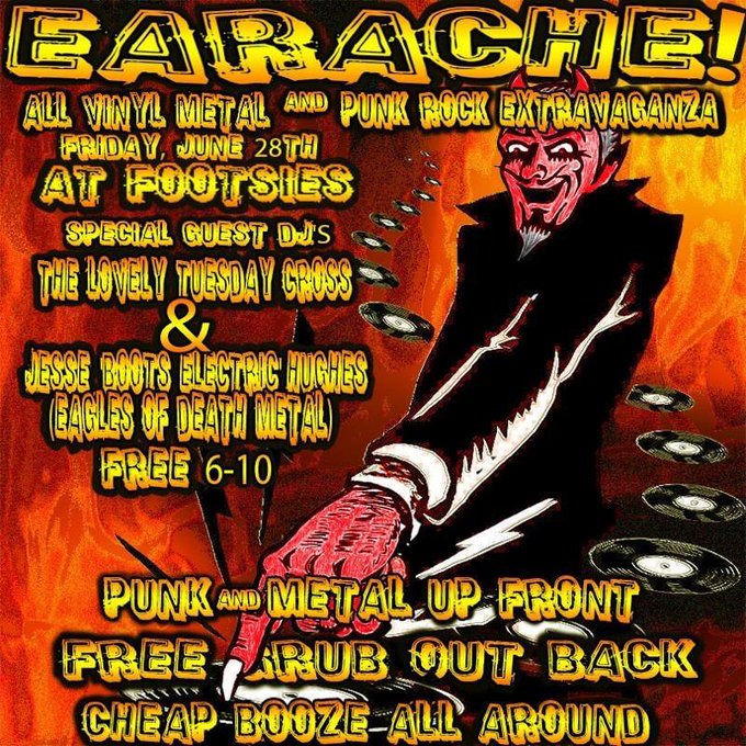 im djing at Footsies this friday for metal/punk night http://t.co/Ie0SLVz7h1