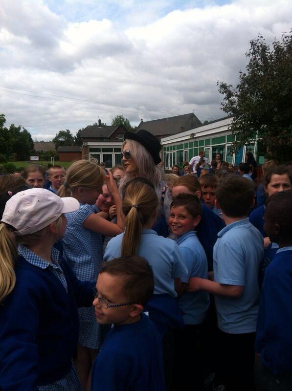 Popped in to see my old school #StPeters&StPauls It was so nice to see the teachers and kids! Perrie <3