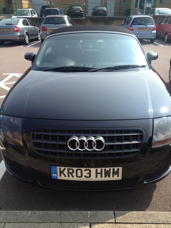 RawlinsNatasha's tweet photo. AUDI TT ROADSTER 2003. Black. 11months mot. 6months tax. FSH£4295.Open to sensible offers as quick sell required http://t.co/EaoOm9ztuL