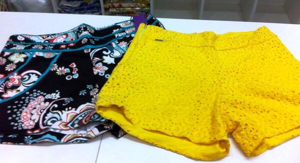 CeModaShop's tweet photo. A D'pris lançou a promoção de shorts de renda e tecido! 20,00 prazo e 17,00 a vista. Vem conferir!!!! http://t.co/GCwEFUhQl2