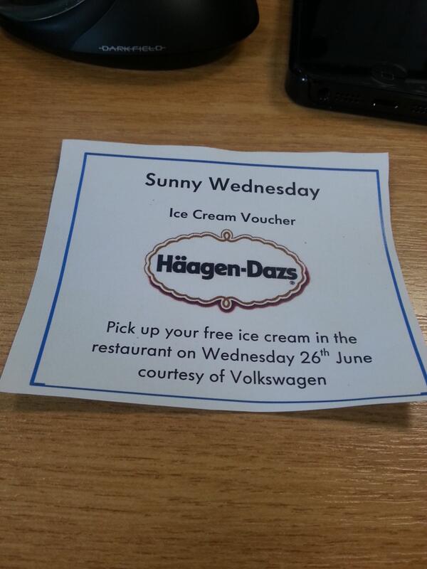 GurpreetSaund's tweet image. I&apos;m not one to saying no to a FREE Haagen-Dazs ice cream! :) #clientperks #freebie