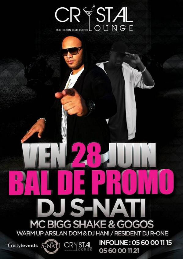 DjSnatiofficiel's tweet photo. De retour sur Twitter, im come backMy Freind 

Frid 28 June Live In Algeria With Big Shake and Dj S-Nati http://t.co/JKY3WRDfIv