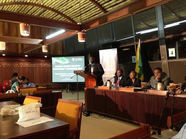 adriancharters's tweet photo. Attending the FGIM conf in Jamaica. Opening session with Minister for Mining. Invitation to St Andrews 2014 http://t.co/rvMZhKWQlZ