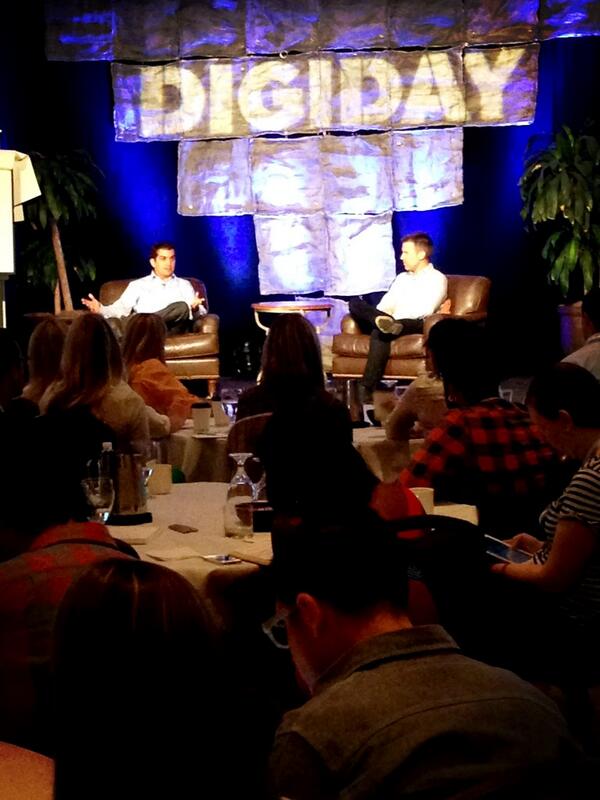 Digiday's tweet photo. Farhad Massoudi of @ad_rise talks connected TV at #digidaycamp. http://t.co/JpaF7UByK9