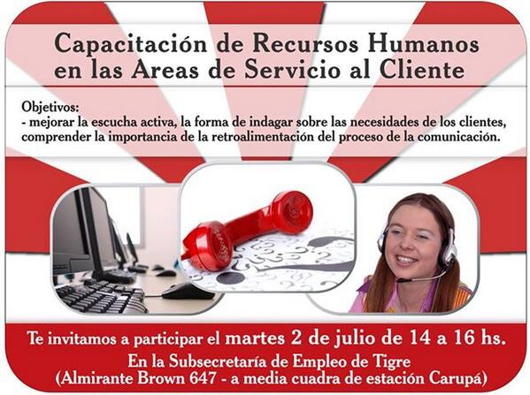 OrigenTigre's tweet photo. Si estas registrado en la oficina de empleo de Tigre,vení a capacitarte!Mandanos un mail: economiasocial@tigre.gov.ar http://t.co/nu64kygWq6