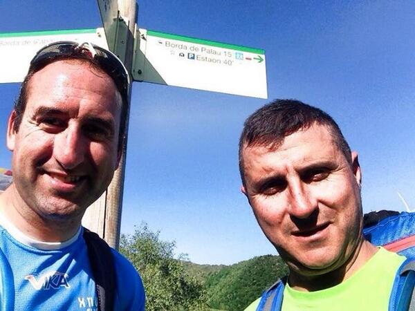 Hemos reanudado la #TranspirenaicaPorAlba. Hoy, etapa doble con Miguel Angel. Más de 10 horas.