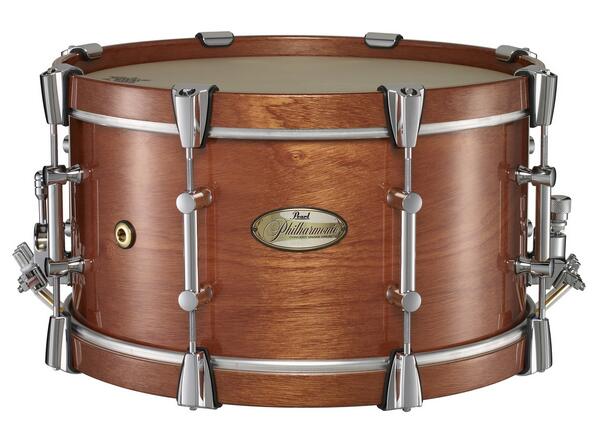 PearlDrumCorp's tweet image. The Pearl Philharmonic 15×8 African Mahogany Concert Snare Drum in a #210 Matte Walnut finish with Wood Hoops.