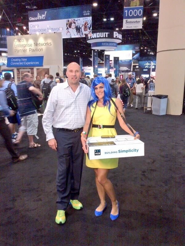 CETalent's tweet photo. Our beautiful Lego Hostess at #VCE #CiscoLive2013!! #VblocksRock!! http://t.co/oXwQv8O2Ao