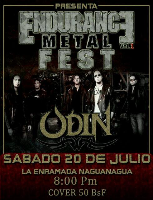 <a href="/BandaODIN/">Banda ODIN</a> en el #EnduranceMetalFest La Enramada - Naguanagua! Sábado 20 de Julio \m/