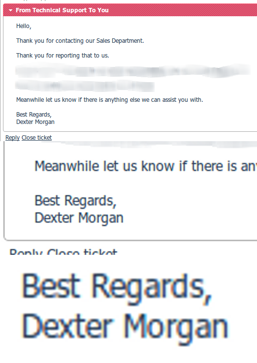 CynicSoC's tweet photo. Maybe Tech Support is what he does after the #finaleseason? #dexterspoilers #dexterseason8 RT @TheSoCs: #dexter http://t.co/c66jjebftS