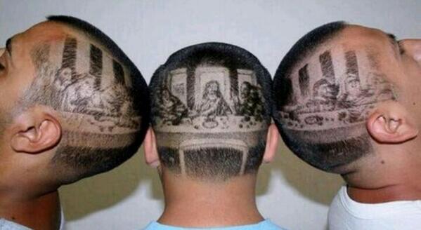 FunniestTrends's tweet photo. The barber who did this really deserves endless retweets.. http://t.co/OSE8Mj0LZa