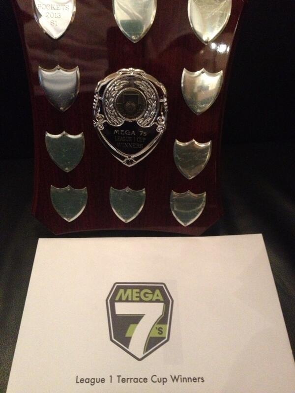 Mega7s's tweet photo. Pockets League 1 cup winners - won a gallon of beer courtesy of The Terrace http://t.co/p5IaPnBhvV