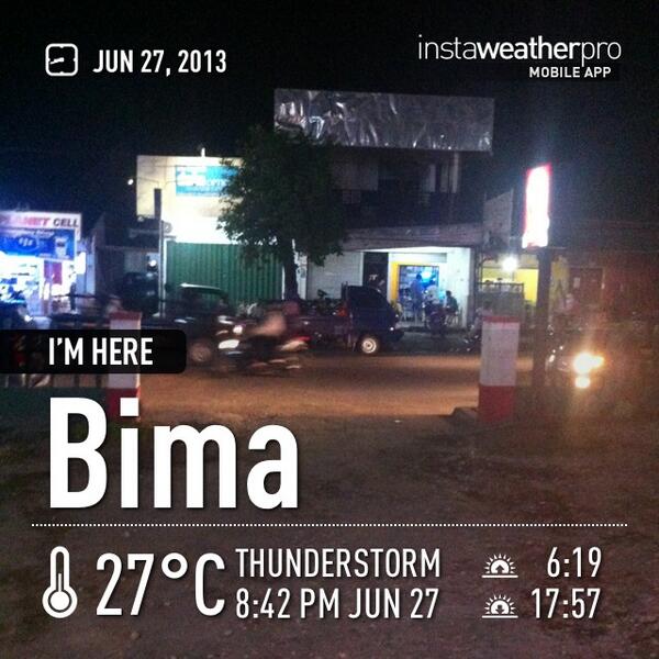#instaweatherpro app instaweather.me/r/iw/ #weather now in #Bima #wx