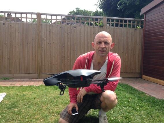 JasonBradbury's tweet photo. AR Drone 2.0 Power Ed.. with GPS 'black box' mod - the 720p cam inc. nav data!! http://t.co/CPhiUNwpRD