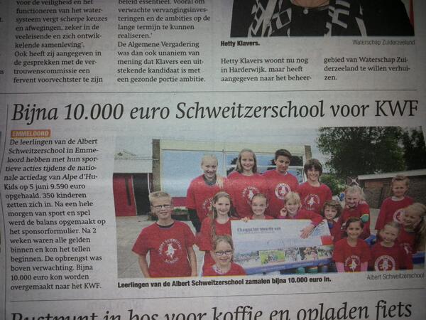 Weer bijna €10.000 voor <a href="/alpedhuzes/">Alpe d'HuZes</a> !