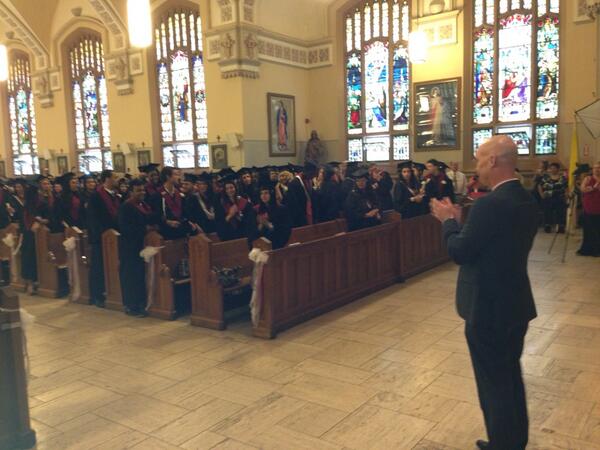 FraserNorfinch's tweet photo. Mr. John applauds the Fraser Graduates. http://t.co/lwBFoAXADM