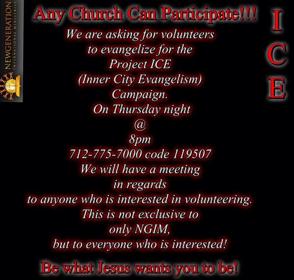 NGIM_Live's tweet image. Call in TONIGHT @ 8pm! #projectIce #team300 #evangelism