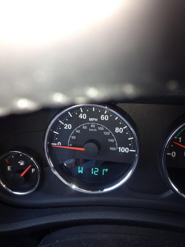 ScottCrousillac's tweet image. I think my Jeep thermometer has a 'sarcastic' setting. #HowAppropriate