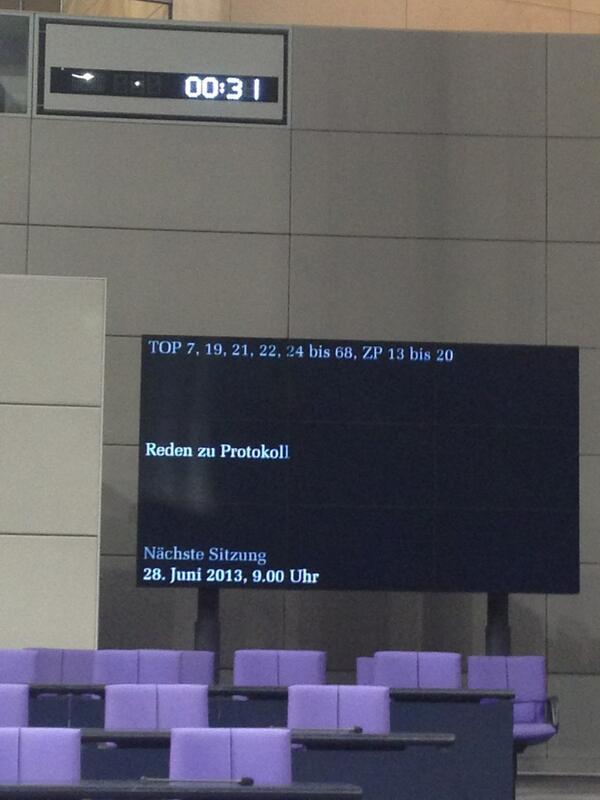 Noch immer Plenarsitzung......