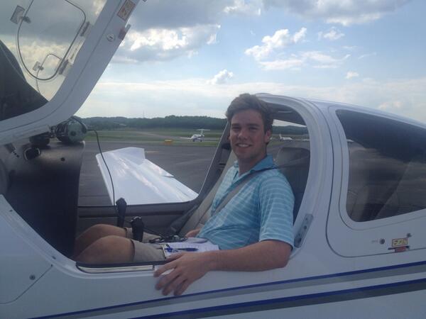 Optimara's tweet image. Pascal Holtkamp just got his Pilot License, like His grandfather and dad.