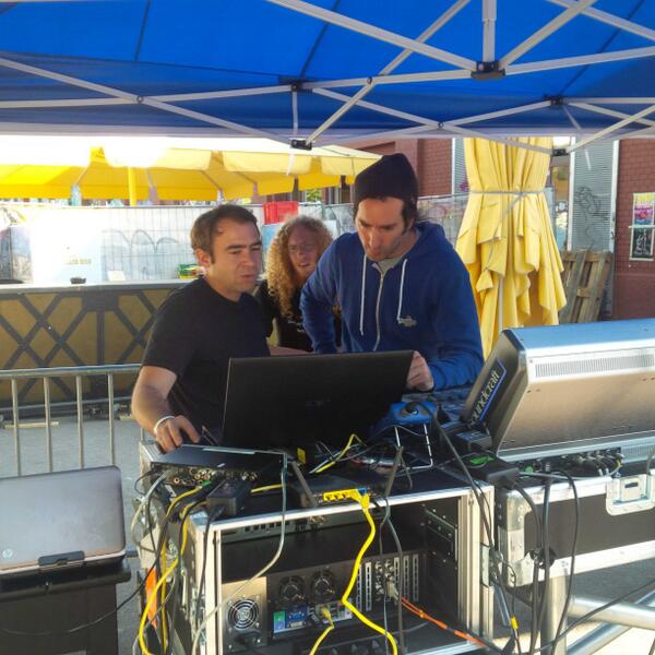 SonicWaveI's tweet photo. A milestone! @youwillgws sound engineer with Nonus @rotefabrik http://t.co/my1qvSSHns