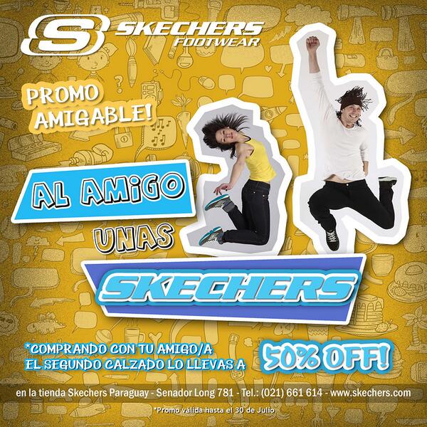 skecherspy's tweet photo. Skechers te presenta esta MEGA PROMO AMIGABLE!! Veni acercate con un/a amigo/a a la super tienda #Skechers #Paraguay http://t.co/hBQgVHdpBZ