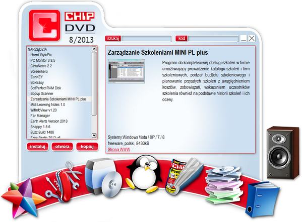 ProgramDlaFirm's tweet image. W nowych wydaniu magazynu CHIP 8/2013 opublikowano nasz program Zarządzanie Szkoleniami MINI PL+