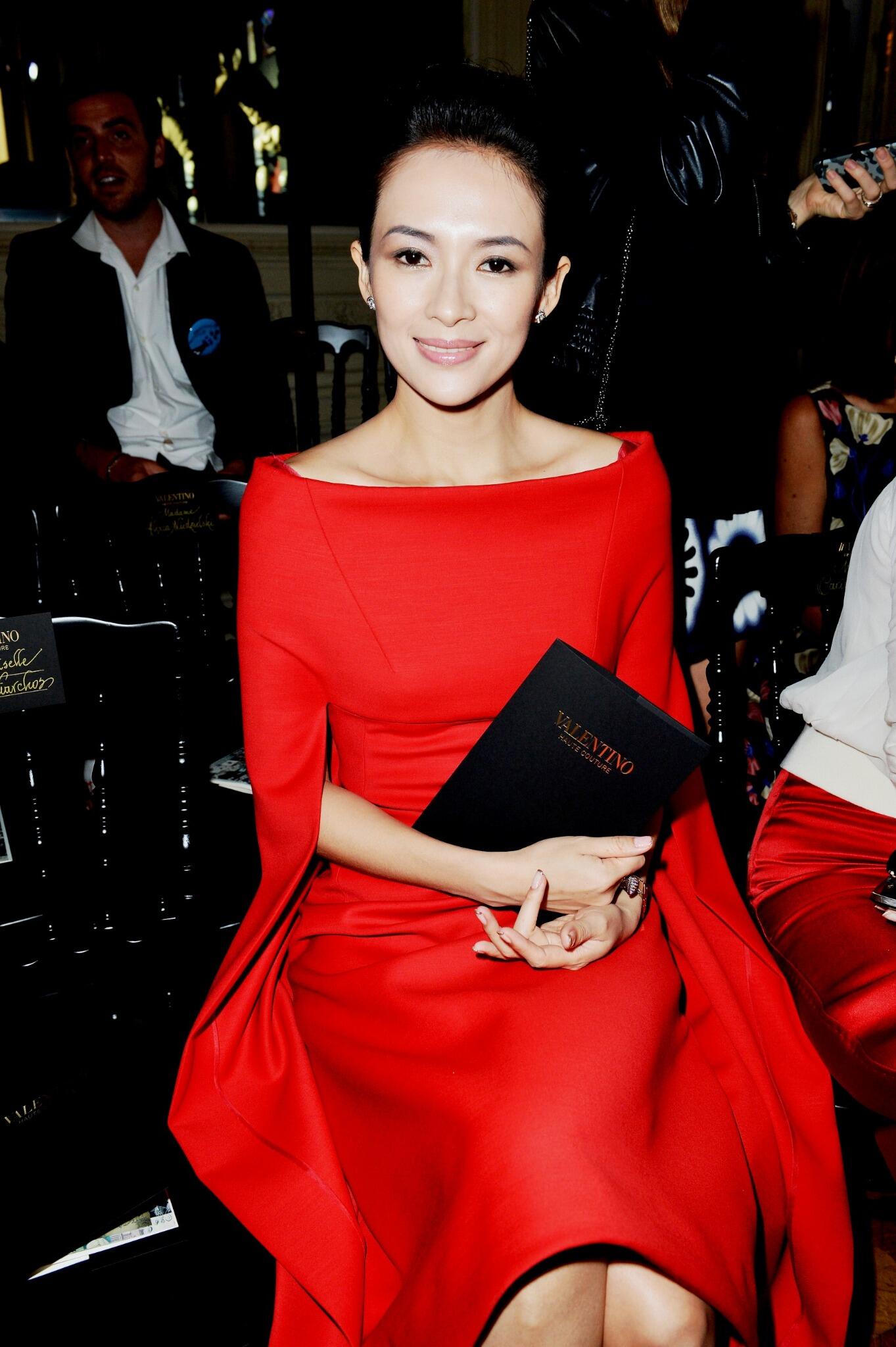 Valentino on Twitter: "At the HC FW 13/14 Show Zhang Ziyi looked radiant in this red dress from HC SS 13 collection http://t.co/ZbHJp2hlVW" / Twitter