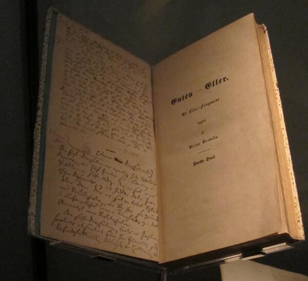 philosophybites's tweet image. Kierkegaard's annotated copy of Either/Or