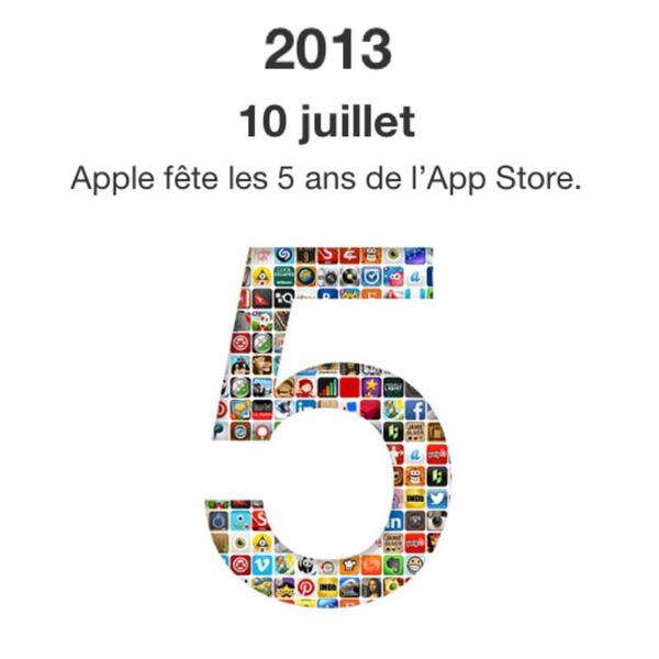i0livier's tweet image. 10:25⃣ le 10 juillet = #25000e tweet:
Bon 5⃣e anniversaire @AppStore !!!!!
10x5⃣/2=25=5x5 #apple #5YearsoftheAppStore