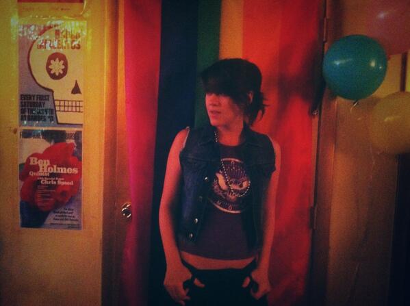 AppropriateFilm's tweet image. What do you call a badass producer, straight-up chillin on a rainbow flag? #AppropriateBehavior