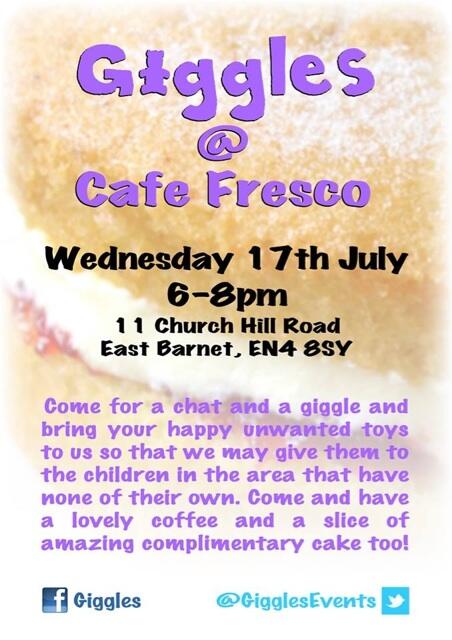 GigglesEvents's tweet photo. Event taking place here @cakeandcuddles on the 17th July! cake and coffee and gimme your unwanted toys,I want them! http://t.co/UAzgTD4U1a