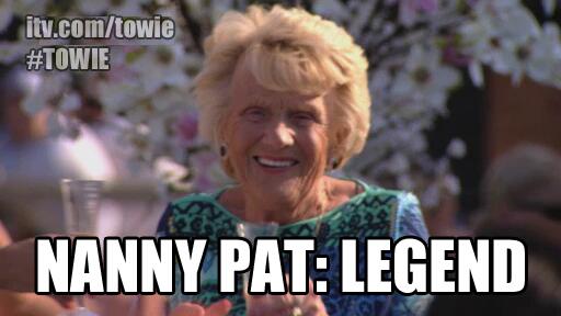 OnlyWayIsEssex's tweet photo. Nanny Pat: #TOWIE legend http://t.co/yHQdeHxxxZ