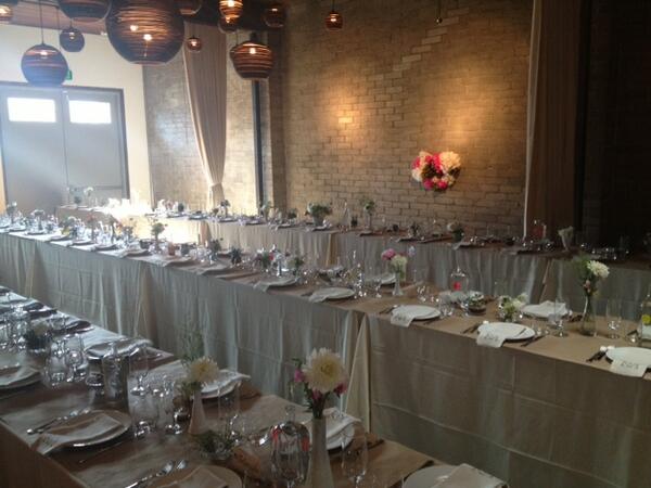 MadresKitchen's tweet photo. Photo of the set up for the wonderful Stackhouse wedding of Krista and Krispijn in Within Sodo on 7/5 http://t.co/LhPD0NwruA