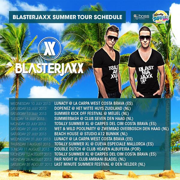 DJDaemo's tweet photo. "@Blasterjaxx: #Blasterjaxx Summer 2013 schedule! Where do we meet? http://t.co/YrVZ25m9Tq" zie jullie 26 augustus in de ambiani! @DJDaemo