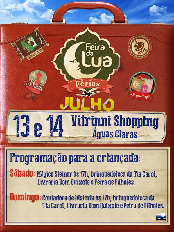 Feira da Lua neste fim de semana.
Venham conferir as novidades desta edição!!!