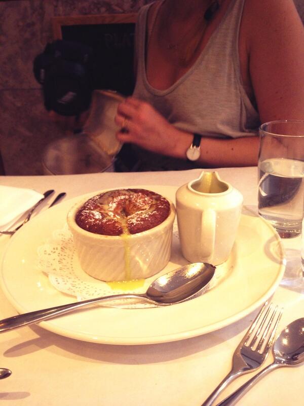 Fabulous Lunch <a href="/BrasserieCognac/">Brasserie Cognac</a> East with Pauline from <a href="/paulinefashion/">Pauline P</a> Blog, check out this chocolate soufflé