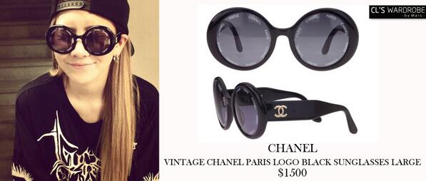 CL'S WARDROBE on X: [Fashion]#CL Sunglasses:#CHANEL VINTAGE CHANEL PARIS  LOGO BLACK SUNGLASSES LARGE $1500  / X