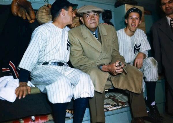 babe ruth color photo