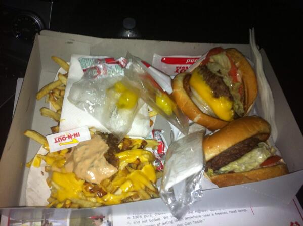 RebeccaDorfman's tweet image. Best way to end 3 weeks in Cali #monkeystyle #inandout