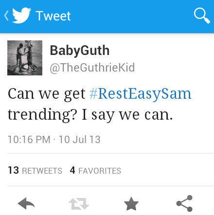 BabyGuth12's tweet image. The fact that this 1 tweet, mention I only have 352 followers, brought together thousands &amp;amp; maybe more &amp;gt; #RestEasySam