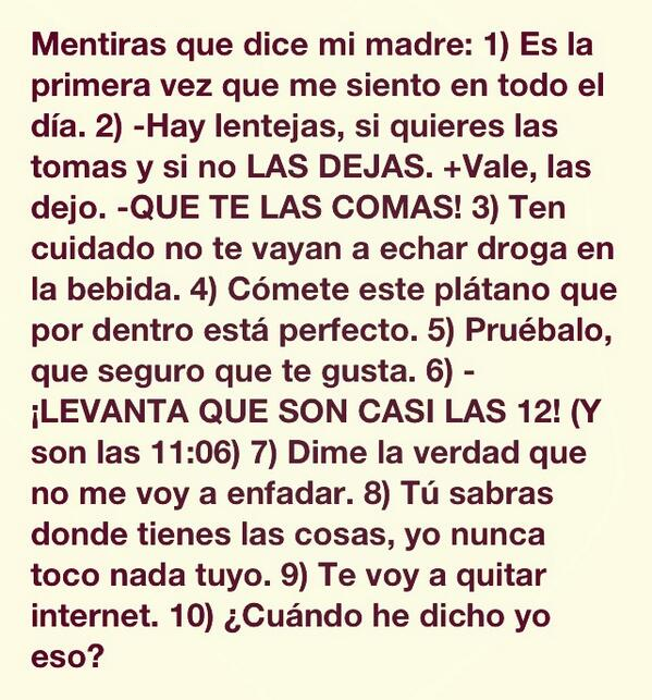 OTROGUAPOSUELTO's tweet photo. Mentiras que dice mi madre: http://t.co/n2KGQx7HVb